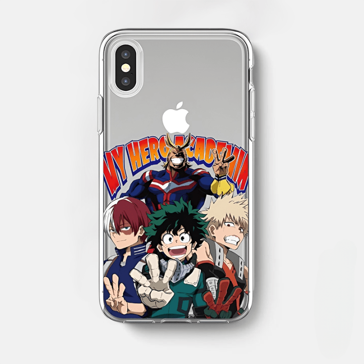 Coque MHA iPhone Deku, Bakugo, Shoto & All Might