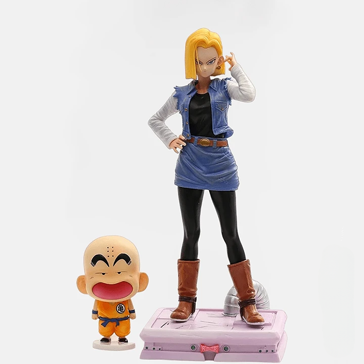 Figura Dragon Ball Z C 18 y Krilin