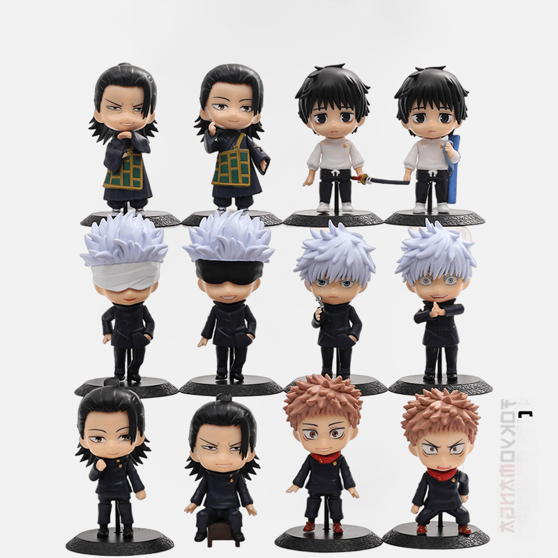 Figurine Jujutsu Kaisen Yuji, Gojo, Yuta & Suguru