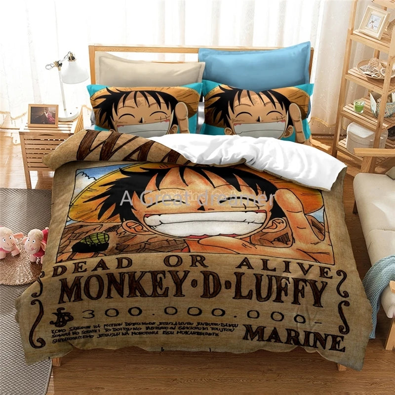 Housse de couette Avis de recherche Luffy