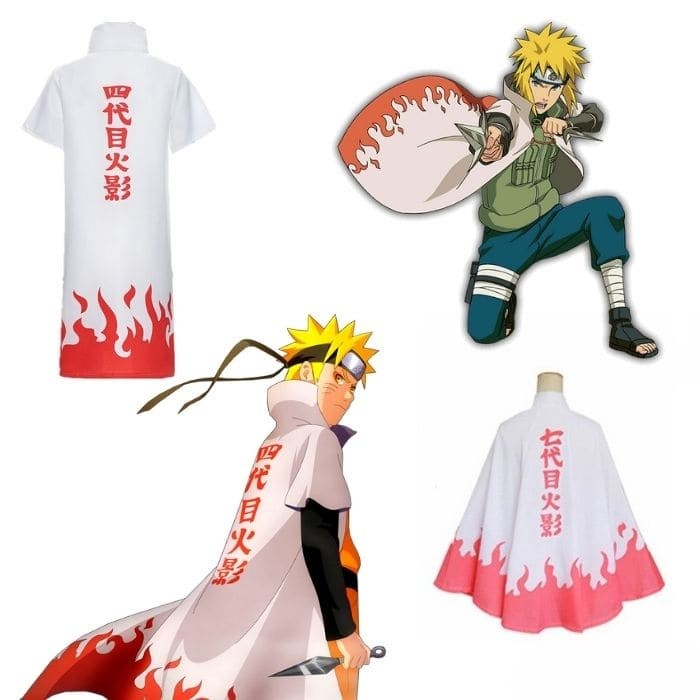 Cape de Hokage Minato Namikaze et Naruto, Cosplay Naruto