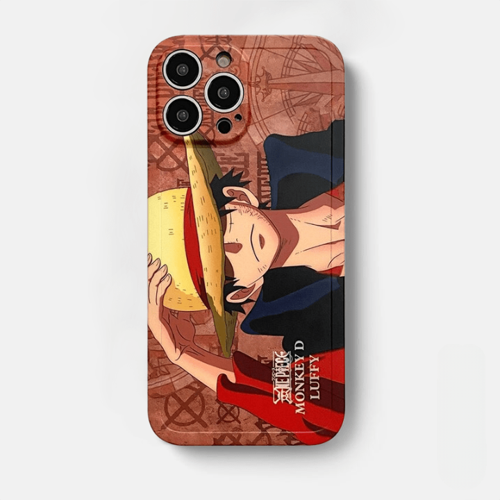 Custodia per iPhone One Piece Rufy con il Cappello di Paglia