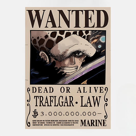 Avis de Recherche One Piece / Prime Trafalgar Law